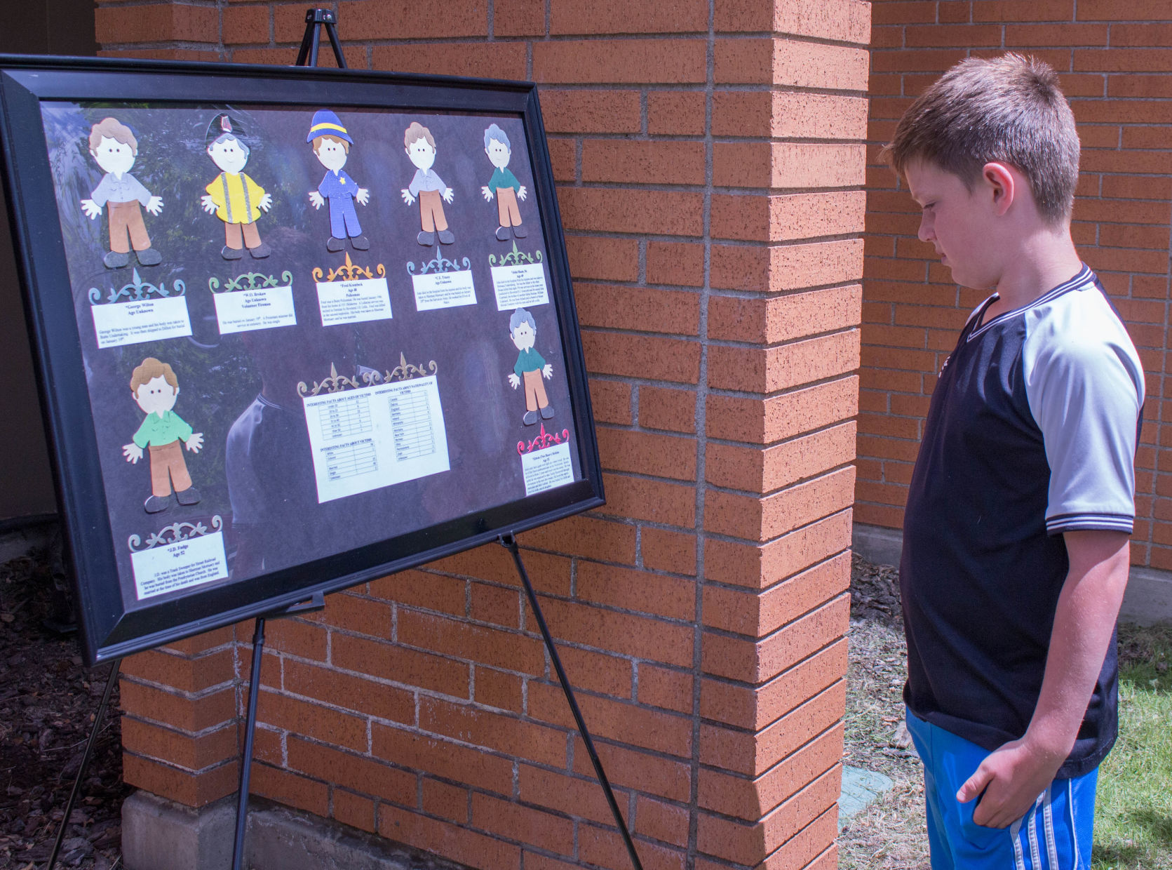 Paper people to signify the 57 warehouse disaster victims